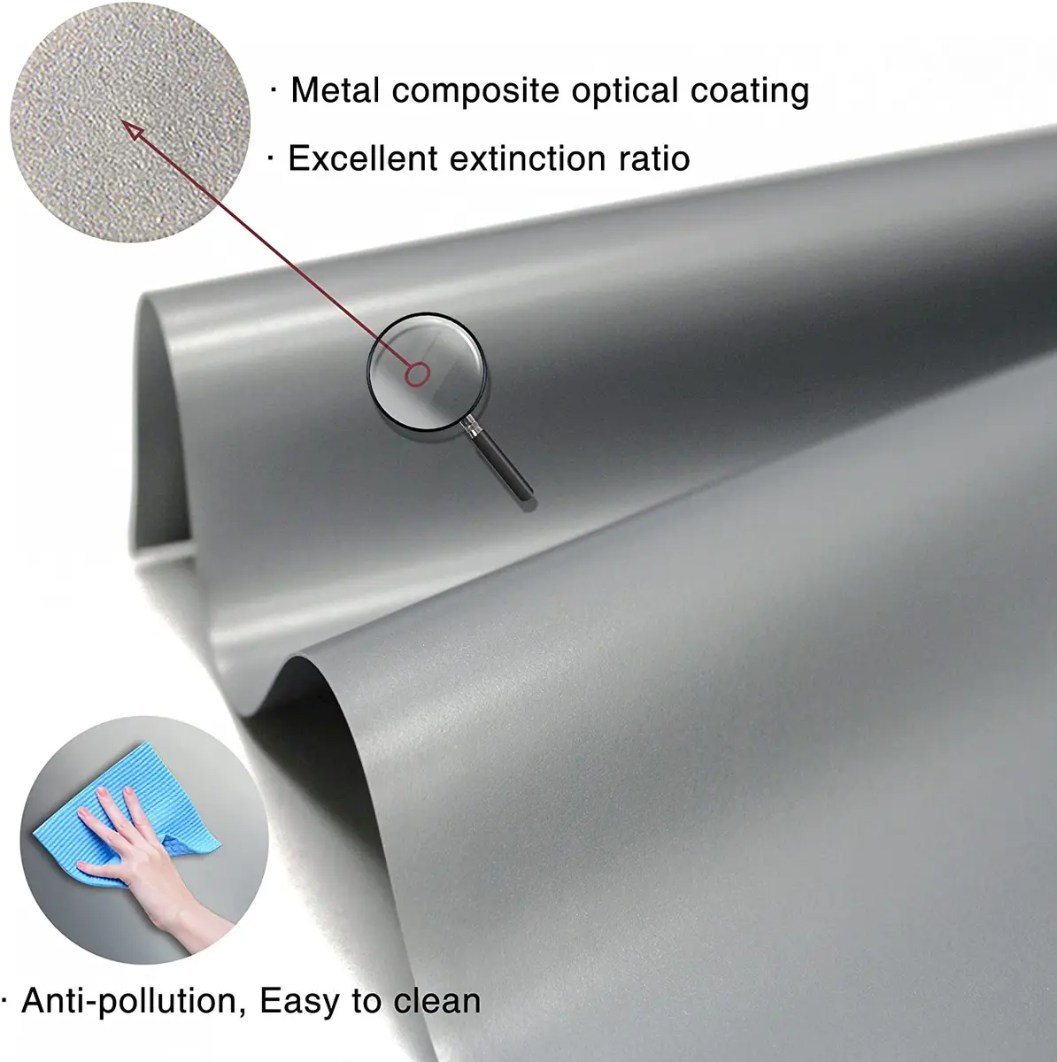 Portable Projector Screen High Brightness 16:9 Metal Anti Light Curtain 84 100 120 133 150 Inches Home Outdoor Office 4K — view 6