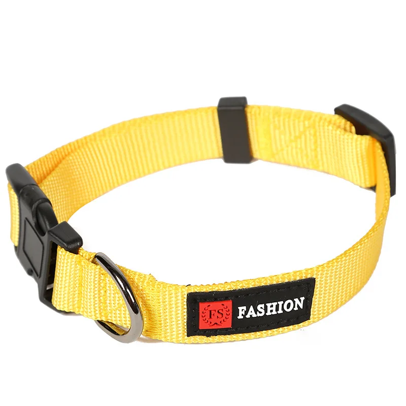 

Nylon Colorful Dog Collar Personalized Pet Collar Engraved for Small Medium Large Dogs Pitbull Pug