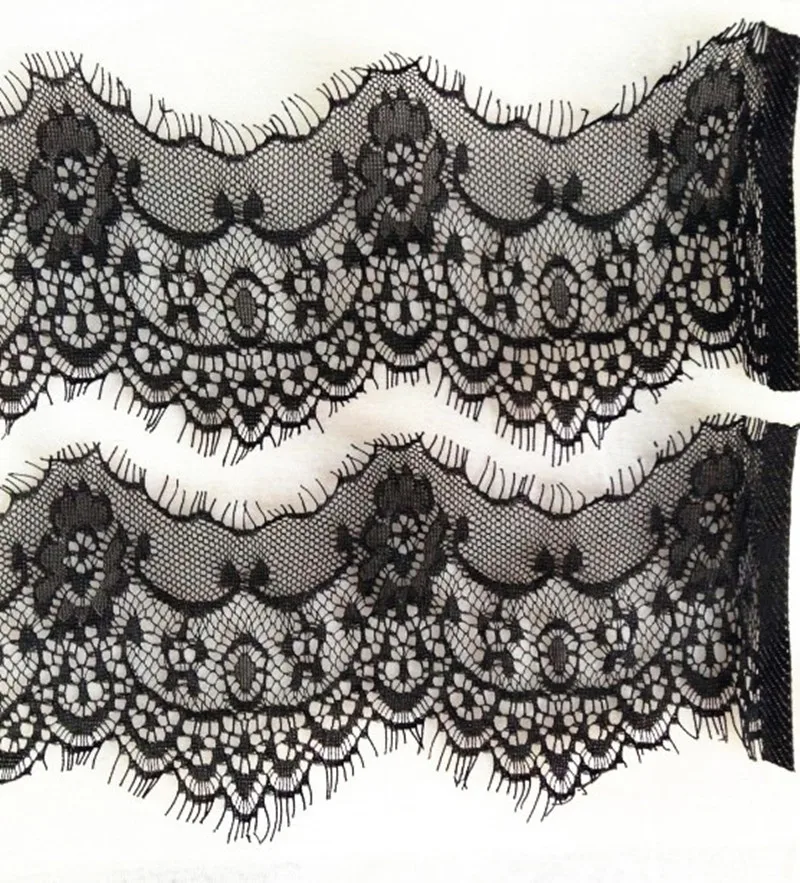 

9cm wide 3 yards long per piece non-elastic eyelash lace,wave drop sexy style,skirt and shirt accessories,XERY13798