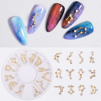 

1 Box Nail Rhinestones Silver Mixed Size Image Sparkling Metal Bling Nail Studs Nail Art DIY Design Decoration Tools