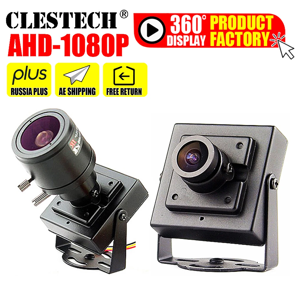 Супер маленькая AHD Мини CCTV камера Sony imx323 1080P 2.0MP металлическая охранная Камера