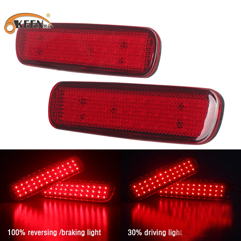 

2Pcs For Toyota Land Cruiser/Lexus LX470 36 LED Rear Bumper Reflector Light Tail Brake Stop DRL Fog Light Day Running Lamp
