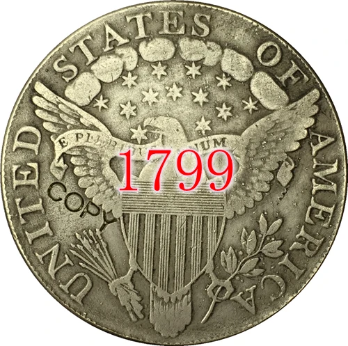 США 1799 драпированный бюст копия доллара монеты