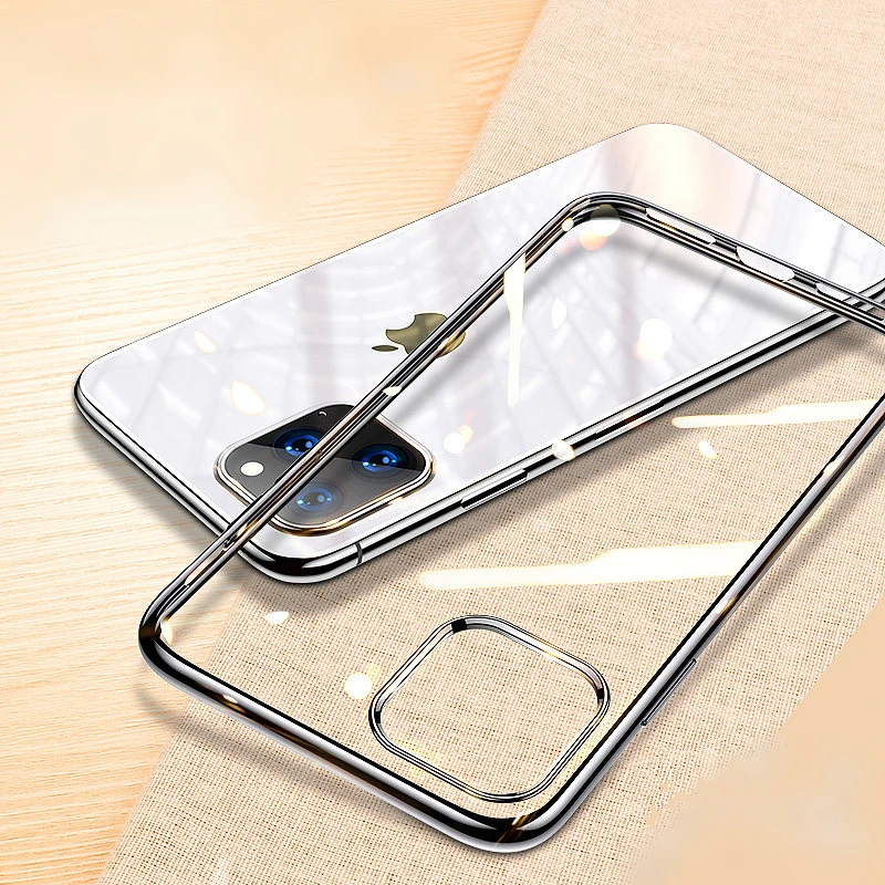 Чехол для iPhone XS чехол 11 Pro Max XR 7 6 8 Plus 12 SE 2020 прозрачная цветная рамка задняя крышка