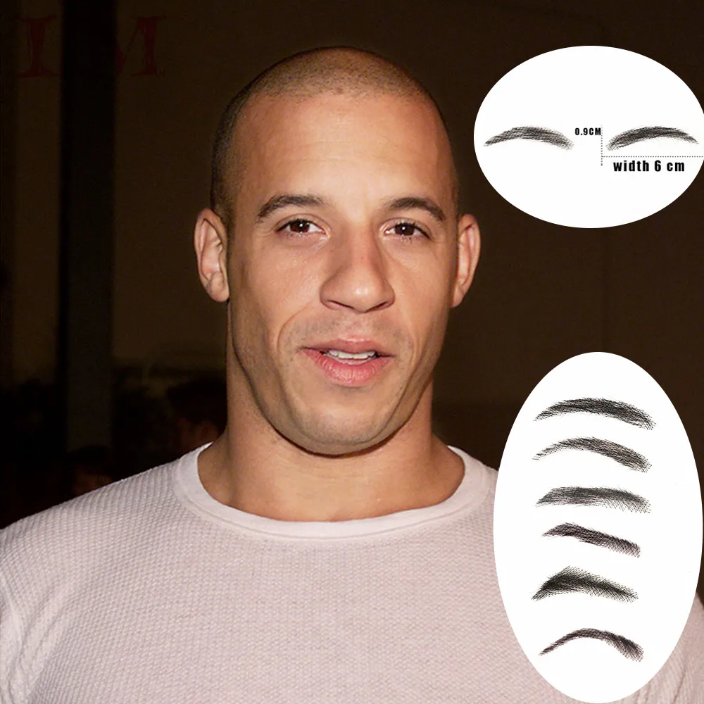 

LM 100% Human Hair False Eyebrows Hand-Knitted Eyebrows Natural Black Eyebrow Stickers 6 Types Of Eyebrows To Choose Eyebrows