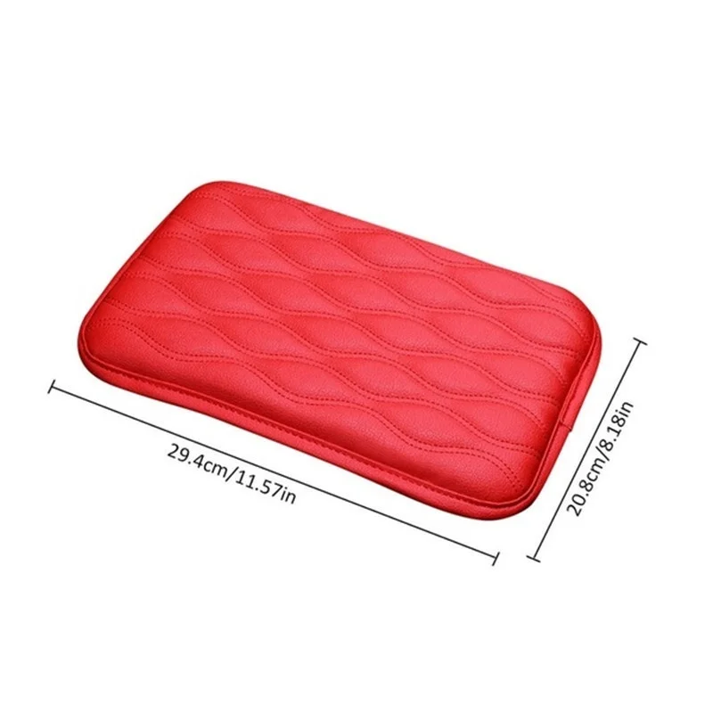 1PC Leahter Soft Comfort Car Armrest Box Pad Mat Cushion Center Console Storage Box Cover