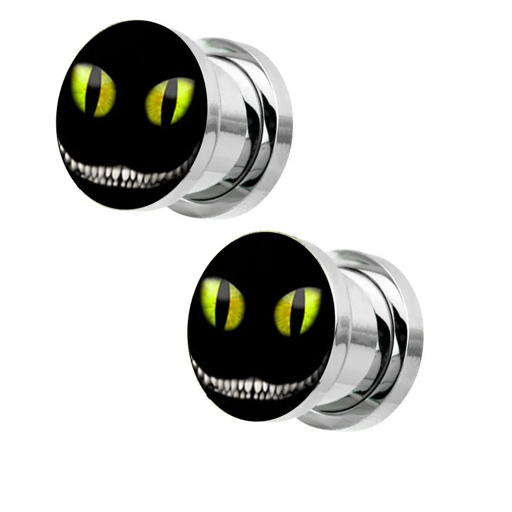 No.5 JUNLOWPY Mix 7 Sizes Logo Ear Plugs Gauges Expander Lobe Stretcher Piercing Stainless Steel Screw Flesh Tunnels Body Jewelry - Окраска металла: No.5