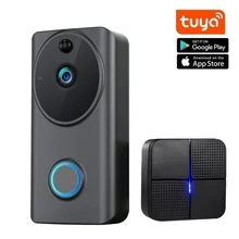 

1080P Video Doorbell Wifi Smart Home Tuya App Phone Call Audio Intercom Wireless Door Bell Camera