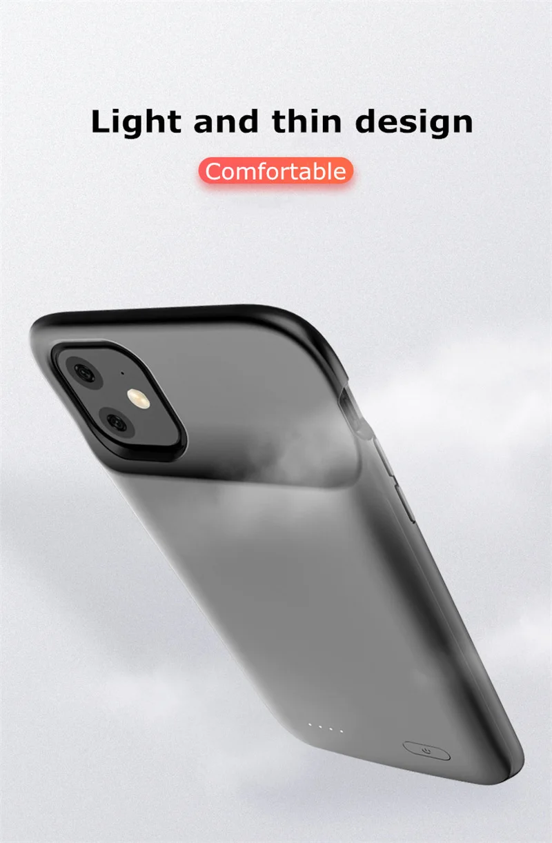 Портативный Банк питания зарядный чехол для iPhone 11 Pro резервный аккумулятор зарядное устройство крышка 4800 мАч Расширенный телефон контейнер для аккумуляторных батарей
