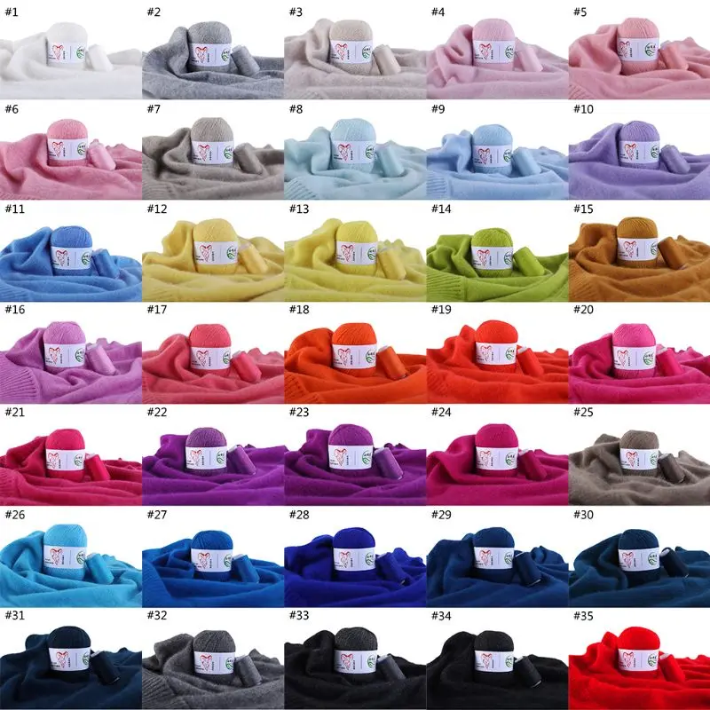 

50g Soft Cashmere Yarn Plush Hand-knitted Anti-pilling Woolen Scarf Coat DIY Weave Thread Crochet Knitting