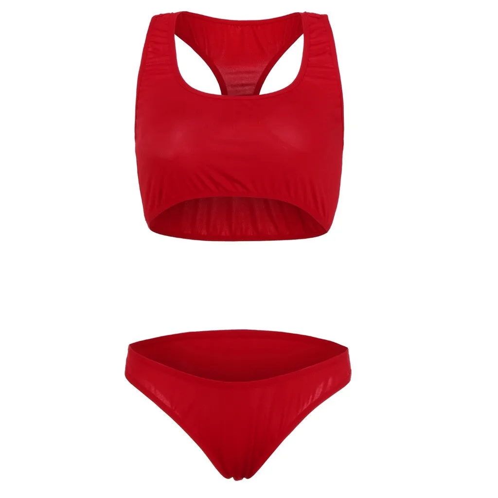 Новинка 2019 женское нижнее белье сексуальный однотонный спортивный комплект с