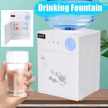 

220V 550W Electric Water Dispenser Desktop Cold Hot Ice Water Cooler Heater Drinking Fountain for Home Office Coffee Tea Bar