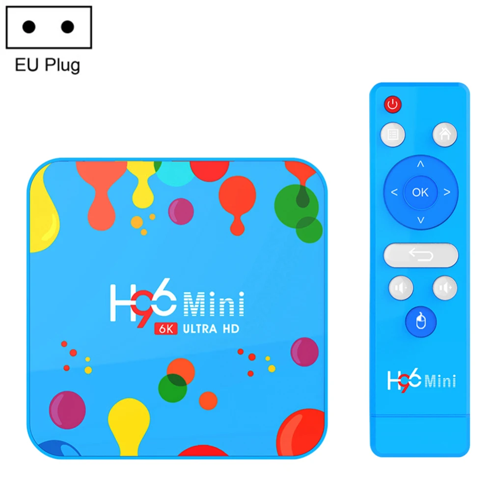 Android 9,0 H96 мини H6 ТВ коробка четырехъядерный Wifi HD плеер 6K медиаплеер Смарт Android коробки
