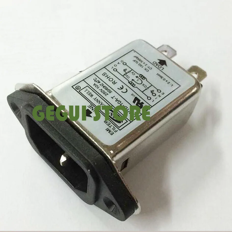 

1pc General Purpose AC Power EMI Noise Filter 10 Amp 110V 115V 220V 240V 250V