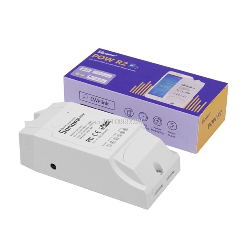 SONOFF POW R2 15A 3500 Вт Wifi переключатель контроллер в режиме реального времени энергопотребление монитор измерения для автоматизации умного дома 448A