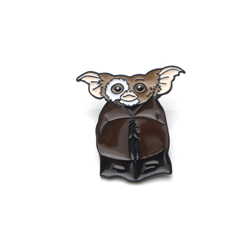 K617 милые Gremlins косплей мультфильм GIZMO металлическая Глянцевая булавки и броши для женщин мужчин нагрудные значки на рюкзак сумки шляпа значок 1 шт