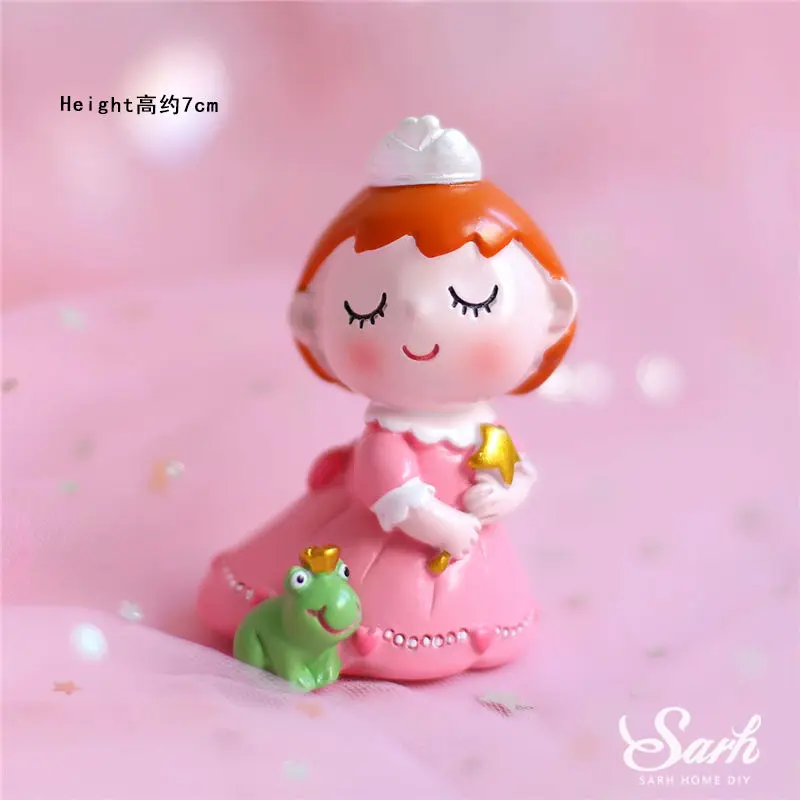 Magic wand princess Многоцветные помпоны с цветами для свадебного торта, украшения для свадебного торта, украшения для вечеринки в честь Дня рождения ребенка, детские принадлежности для выпечки для девочек, подарки для любви - Цвет: Magic wand princess