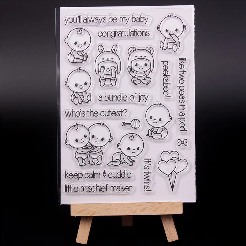 baby Rubber Silicone Clear Stamps for Scrapbooking Tampons Transparents Seal Background Stamp Card Making Diy