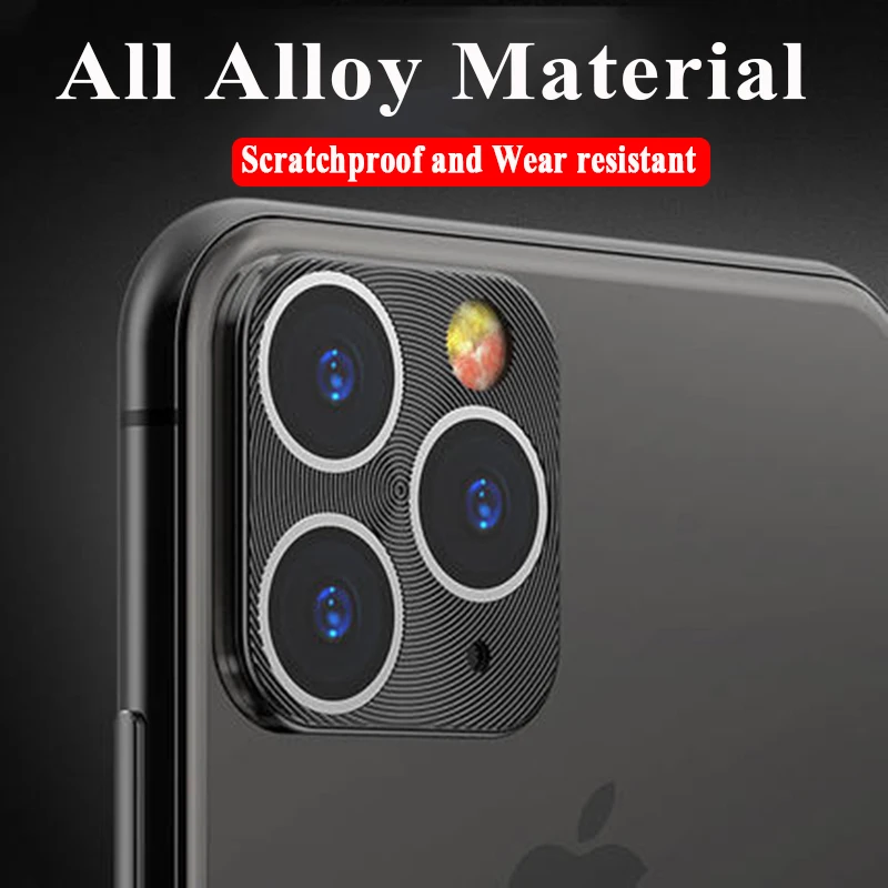 Металлический защитный чехол для объектива камеры для iPhone 11 Pro Max XS MAX X XR 7 8 Plus металлический защитный чехол для объектива телефона