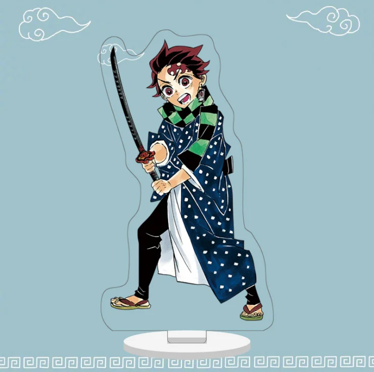 01 Японское аниме Demon Slayer: Kimetsu no Yaiba Kamado Tanjirou Kamado Nezuko Косплей акриловая настольная подставка фигурка модель игрушки рождественские подарки - Цвет: 01