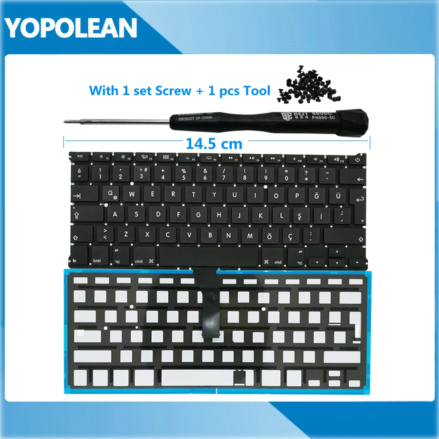 Новая Турецкая клавиатура с подсветкой для Macbook Air 13 &quotA1369 2011 A1466 2012 2013 2014 2015