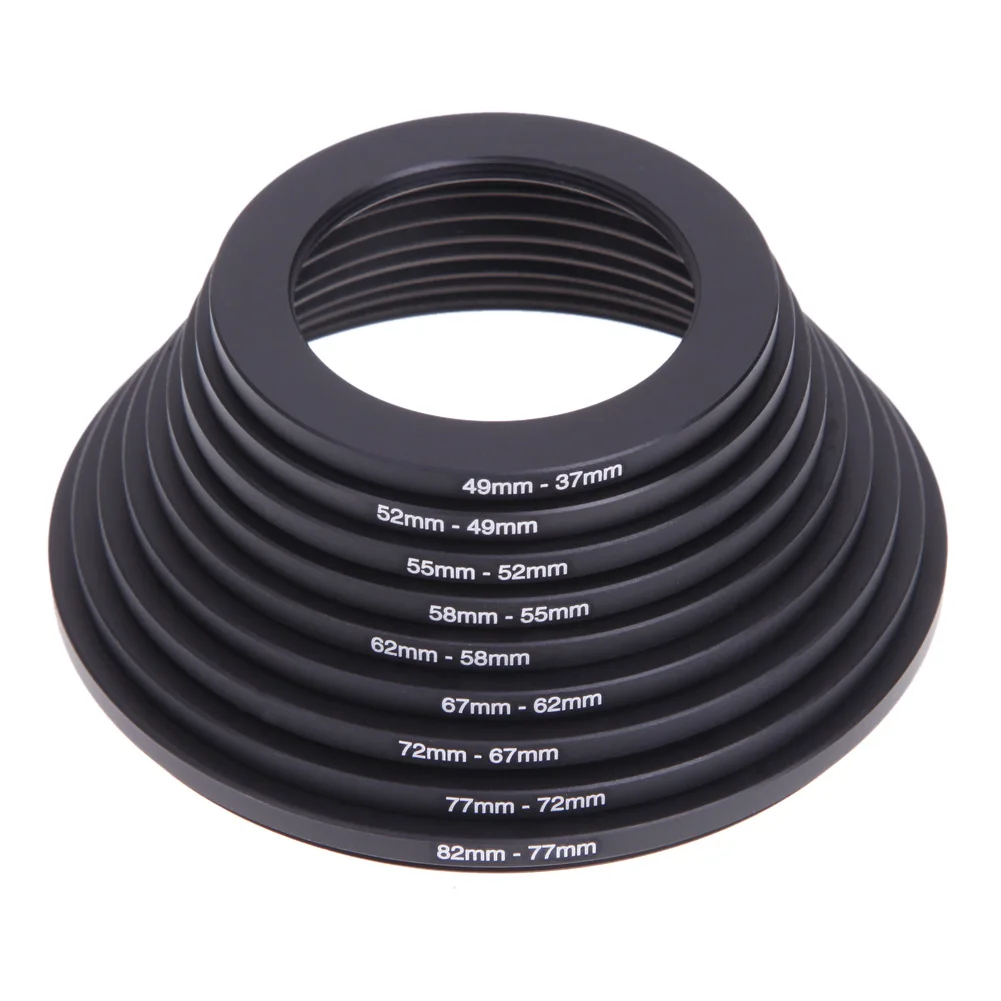Filtro de Lente da Câmera para Canon Nikon Sony Dslr Step up e Down Anel Adaptador Grupo 3782 mm 8237 mm 18 Pcs Novo - Image 6