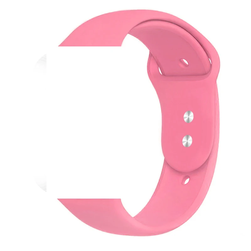 Серия Apple Watch цветной мягкий силиконовый спортивный ремешок с двумя гвоздями 5 4 3 2 1 38 мм 42 мм iWatch резиновый сменный ремешок 40 мм 44 мм - Цвет ремешка: 10