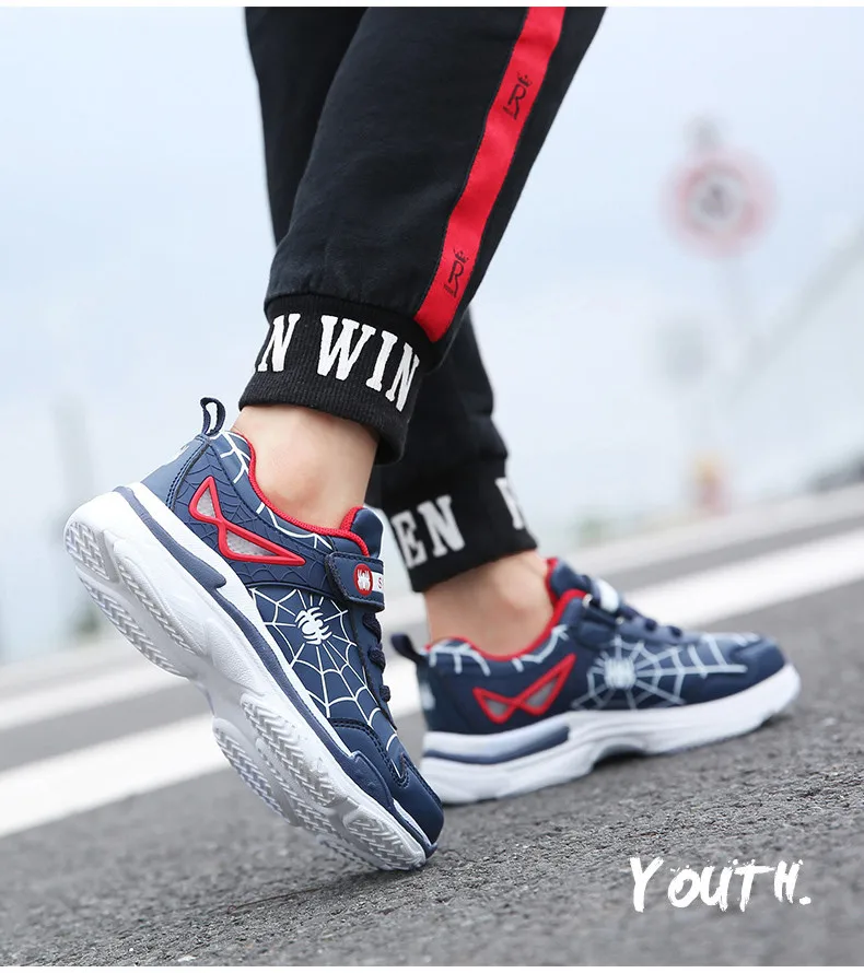 2019 Autumn Winter Spiderman Children Sneakers Boys Shoes Light Kids Shoes For Boy Casual Sport Running Leather Child Shoes (15)