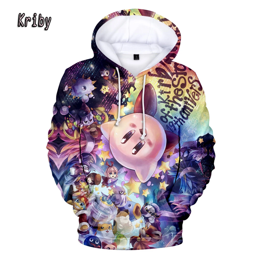 Japan Nintendo PSP Video Game kirby 3D Hoodie Young Women's Kawaii Funny Sportswear kirby Fashion Classical All-match 3D Clothes