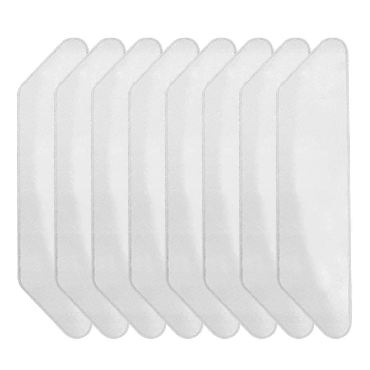 White 25x135x2mm 8 шт./компл. многоразовый коврик Стикеры для коврового покрытия сцепление пол анти-скользящиая лента из ПВХ MF - Цвет: White 25x135x2mm