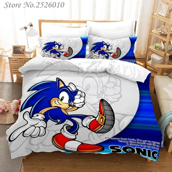 

Sonic the Hedgehog Bedding Set Duvet Covers Pillowcases Sonic Kid Sonic Hedgehog Comforter Bedding Sets Bedclothes Bed Linen
