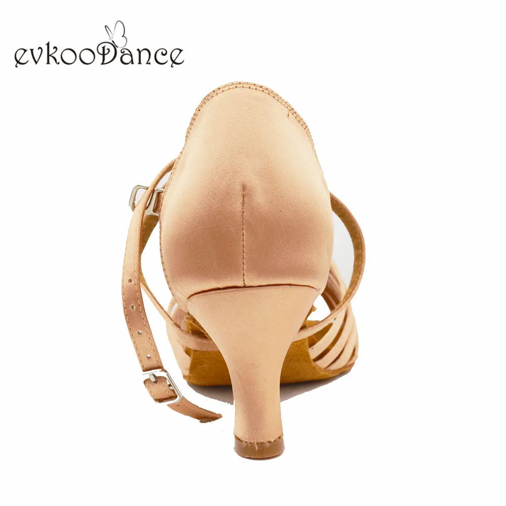 Zapatos De Baile/Профессиональная Обувь на каблуке 6 см, цвета хаки, атласная обувь для латиноамериканских танцев, размеры США 4-12, для женщин, NL298