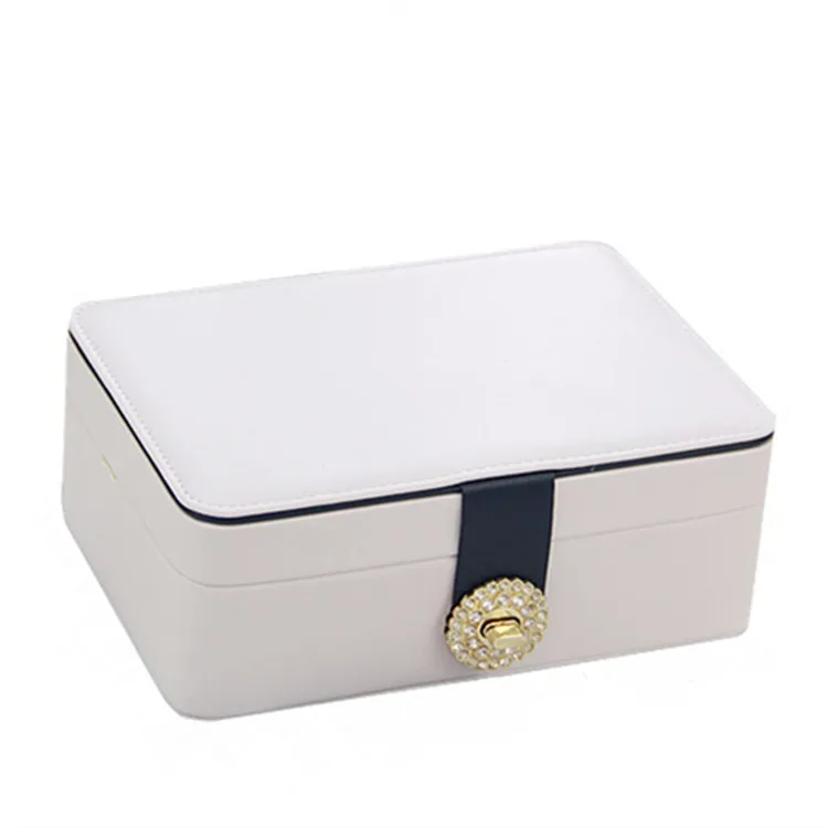 

Double Jewellery Box Portable Multi-function Leather Jewelry Storage Box Ring Necklace Watch Earrings Ladies Jewelry Box