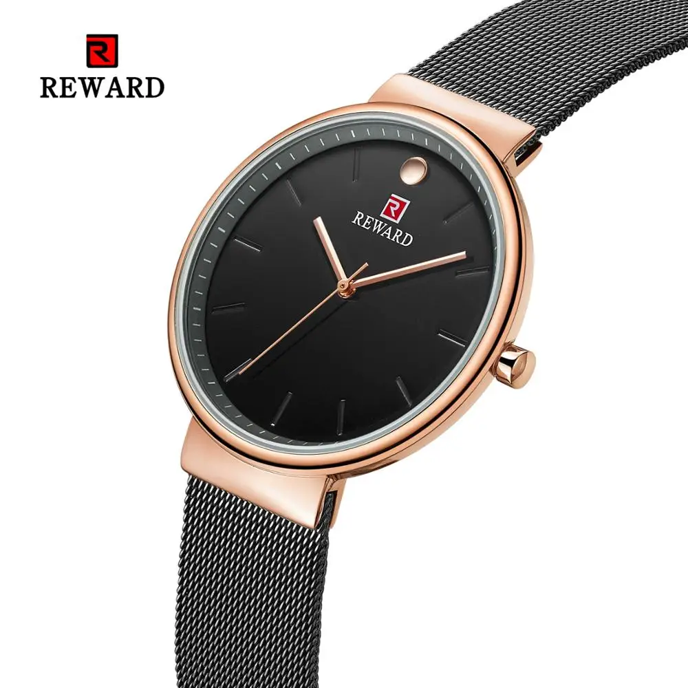 Награда Модные Простые ультра тонкие мужские часы небольшой свежий