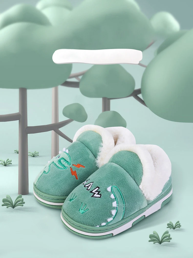 Kids Slippers Cute Cartoon Thickening Warm Indoor Shoes Children cCotton Shoes Kids Home Slippers Warm Winter Children Slipper