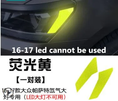 16-17 Passat Светоотражающая наклейка для фары подходит только для Volkswagen 13-17 Passat, переделанная фара, наклейка для транспорта Предупреждение ющая наклейка - Цвет: 16-17 Passat