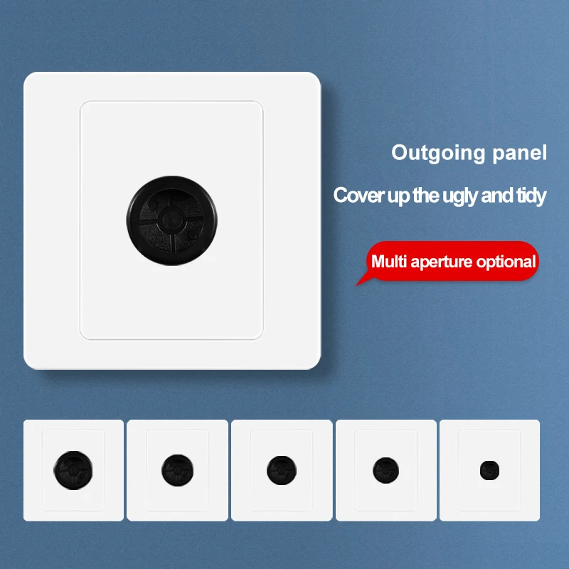 Blank Panel With Outlet Hole Decorative Shielding Cover 86 Type Threaded Socket Fake Switch Plugging Hole Perforated Whiteboard
