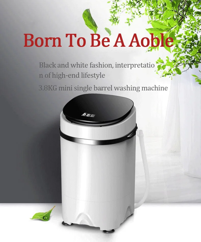 3.0 Kg Mini Washing Machine Semi-automatic Top Open Household Small Baby Infant Child Elution