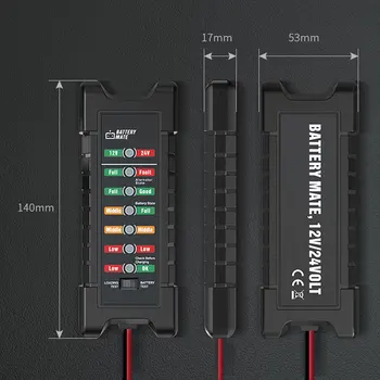 

12V 24V Car Battery Tester Automotive Diagnostic Battery Tester Analyzer Vehicle Cranking Charging Scanner Tool