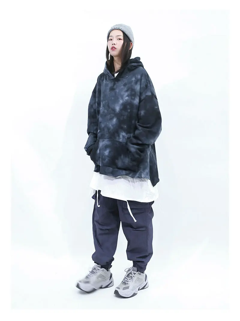 XITAO Tie Dyeing толстовки женские хип-хоп бренд свитер свободного размера плюс Топ Женская Осенняя мода уличная одежда пуловер XJ2367