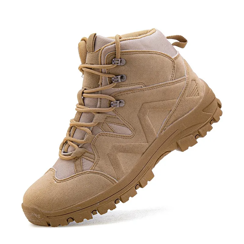 Men Tactical Boots Army Boots Military Desert Waterproof Work Safety Shoes Climbing Hiking Sport Shoes Ankle Men's Outdoor Boots