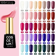 COSCELIA Gel Unha Polonês 8ml Semi Permanente Da Arte Do Prego UV Unhas Top Coat Base de Tudo Para Manicure Gel Unha Polonês Verniz Gel Cartilha(China)