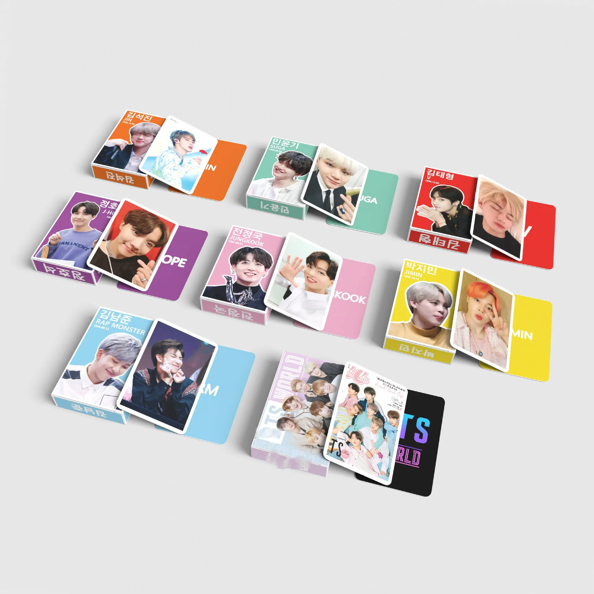 Оптовая продажа Kpop Idol 54 шт./кор. Bangtan Boys член JK V JIMIN JIN SUGA RM JHOPE Lomo карточка корейская