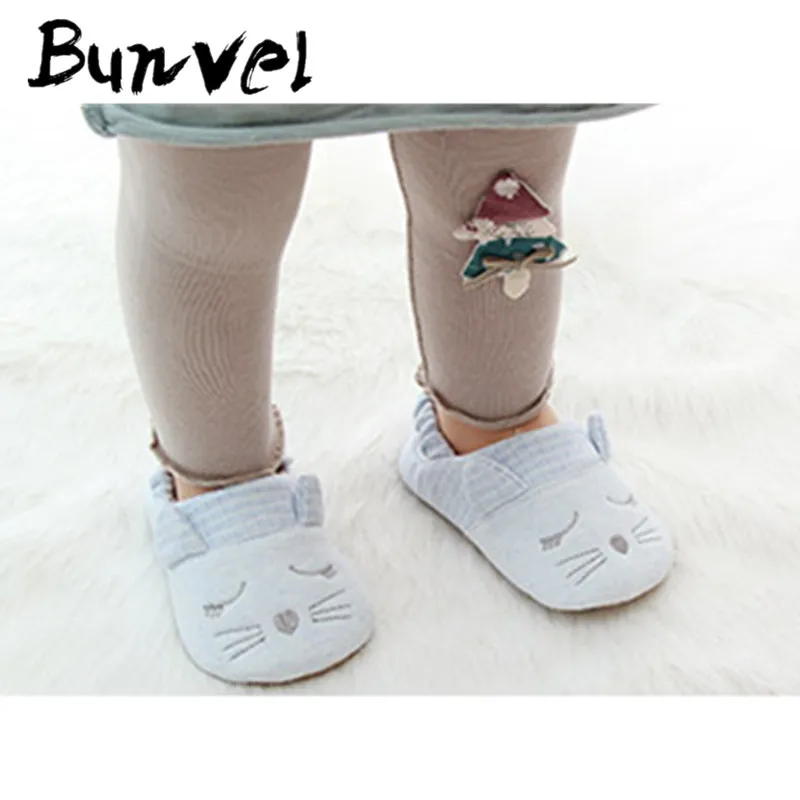 Bunvel/милые тапочки для новорожденных; детская обувь с животным узором; тапочки для малышей; тапочки для новорожденных девочек и мальчиков