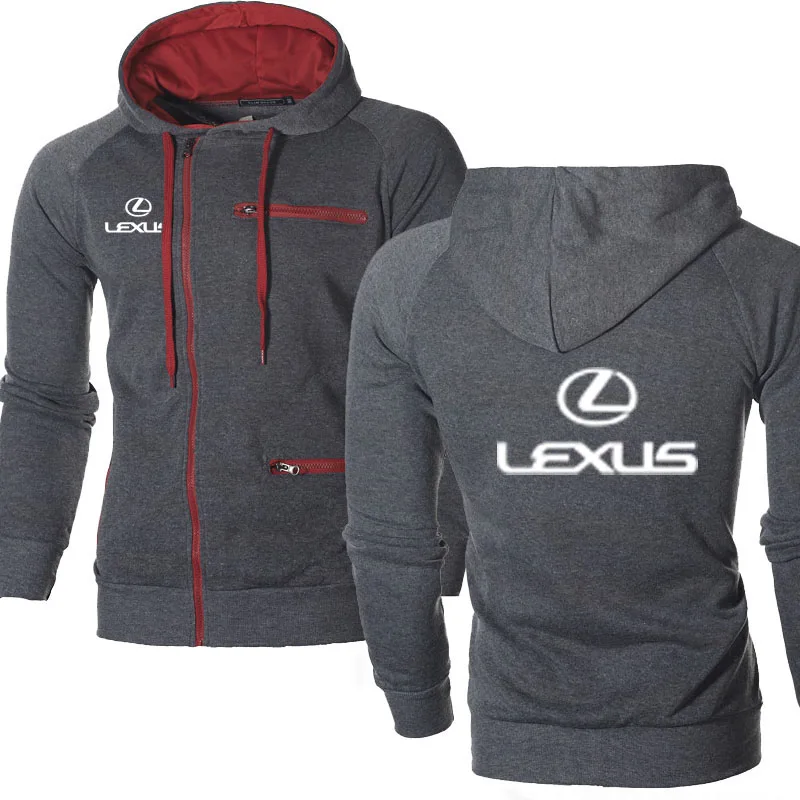 Мужская куртка чехол с логотипом Lexus принт Повседневная Хип-Хоп Толстовка Harajuku Флисовая теплая толстовки мужские на молнии Одежда
