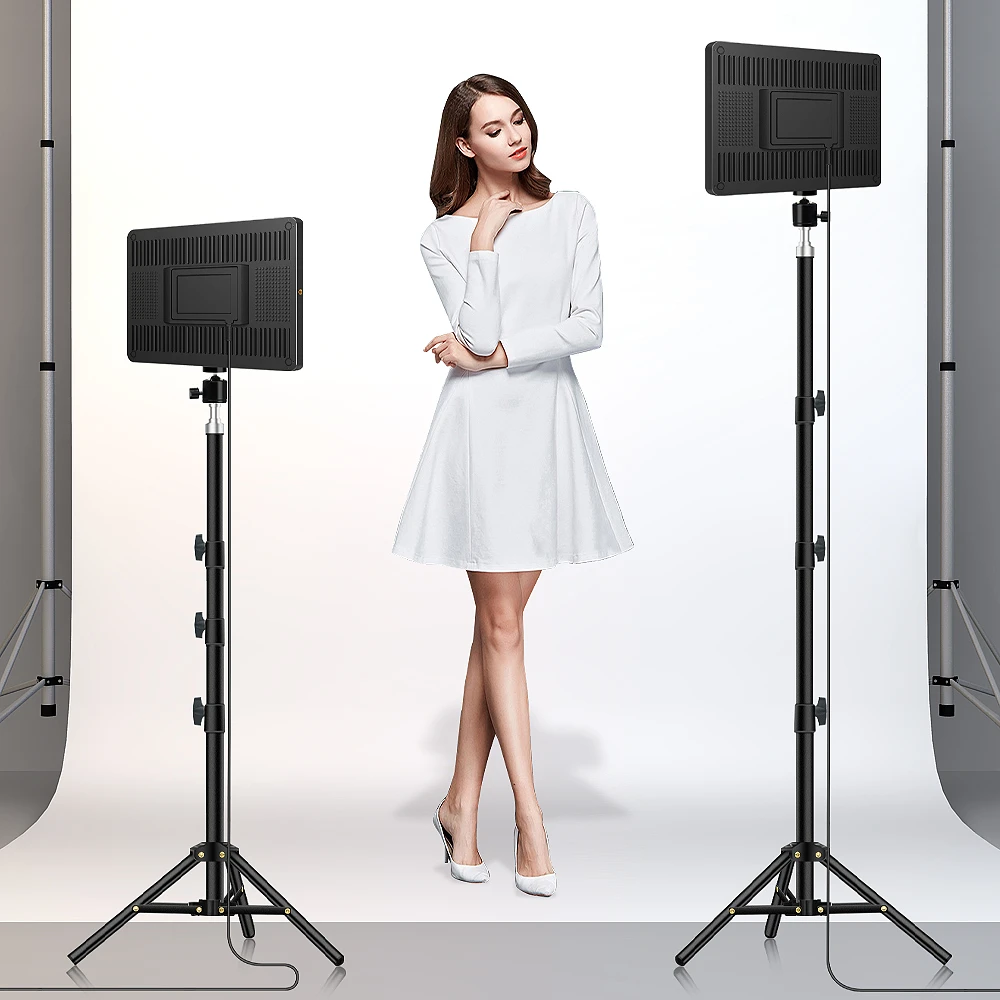 Painel de Iluminação Lâmpada para Vídeo Fotográfico com Tripé para Gravação ao Vivo Led com Controle Novo Remoto Estúdio 3200k-6000k - Image 2
