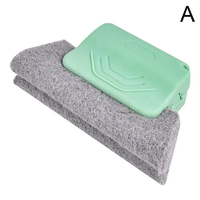 2022 Creative Window Groove Cleaning Cloth Window Cleaning Brush Windows Slot Cleaner Brush Clean Window Slot Clean Tool F green