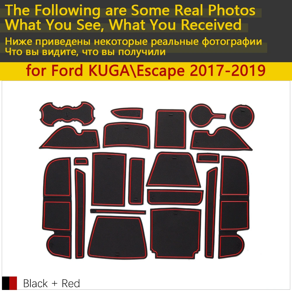 Противоскользящий резиновый коврик с подушкой для двери для Ford KUGA Escape MK2 подтяжка лица C520 аксессуары коврик для телефона