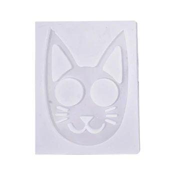 

Crystal Epoxy Resin Mold Shiny Defense Cat Keychain Casting Silicone Mould DIY Crafts Jewelry Pendant Making Tools