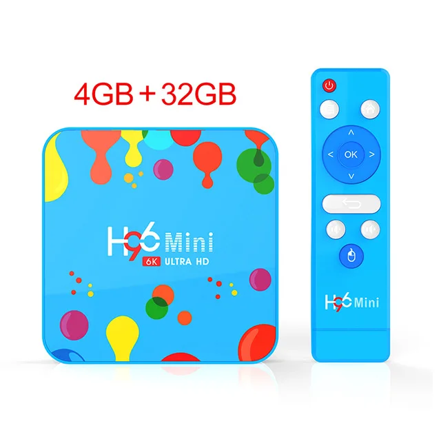 Android 9.0 Smart TV Box H96mini 4GB 128GB Allwinner H6 Quad Core 64-bit ARM Cortex-A53 2.4G&5G Wifi BT4.0 1000M TV Box Video Android 9.0 Smart TV Box H96mini 4GB 128GB Allwinner H6 Quad Core 64-bit ARM Cortex-A53 2.4G&5G Wifi BT4.0 1000M TV Box Video